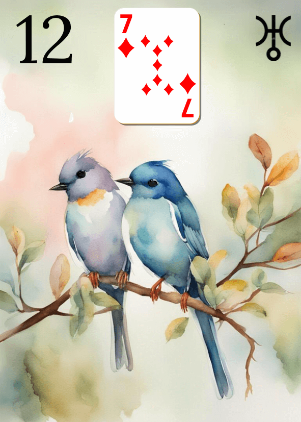 Carte Lenormand 12 Les Oiseaux