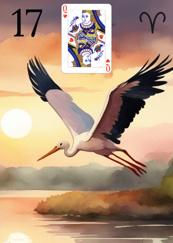 Carte Lenormand 17 La Cigogne