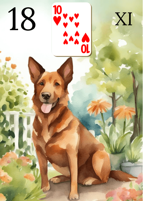Carte Lenormand 18 Le Chien