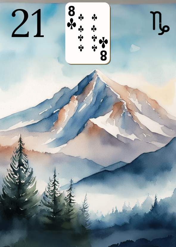 Carte Lenormand 21 La Montagne