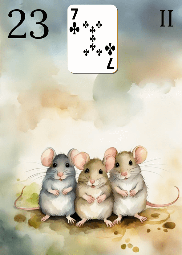 Carte Lenormand 23 Les Souris