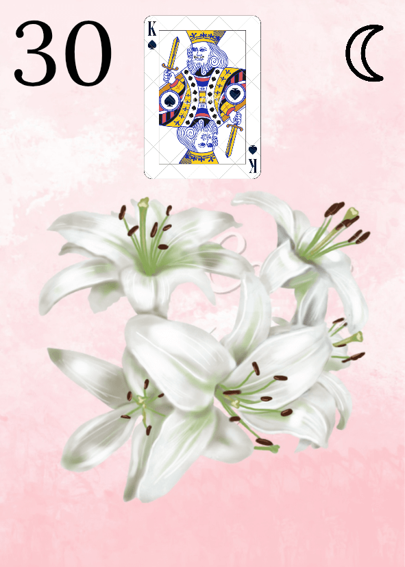 Carte Lenormand 30 Les Lys