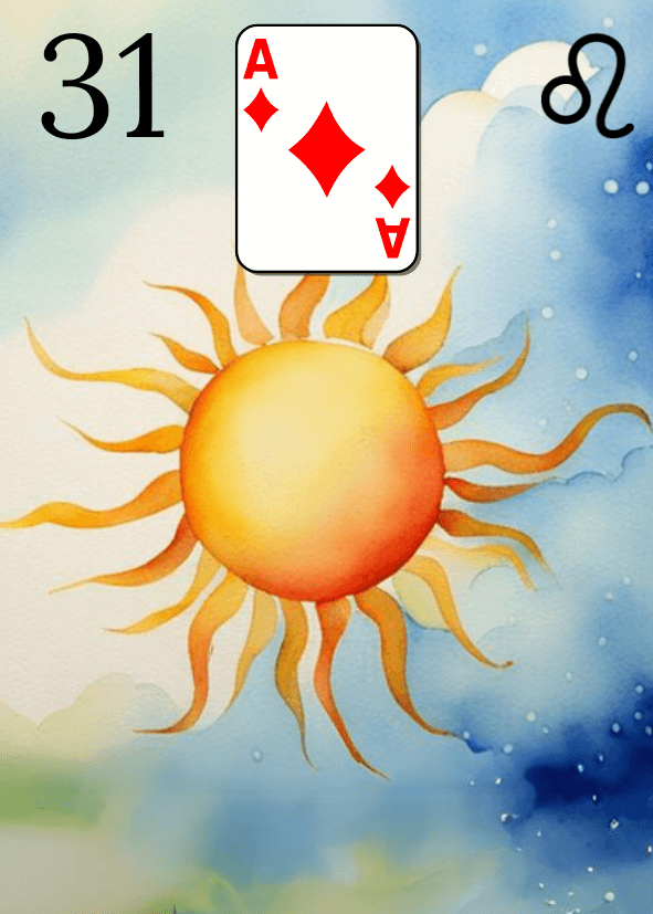 Carte Lenormand 31 Le Soleil