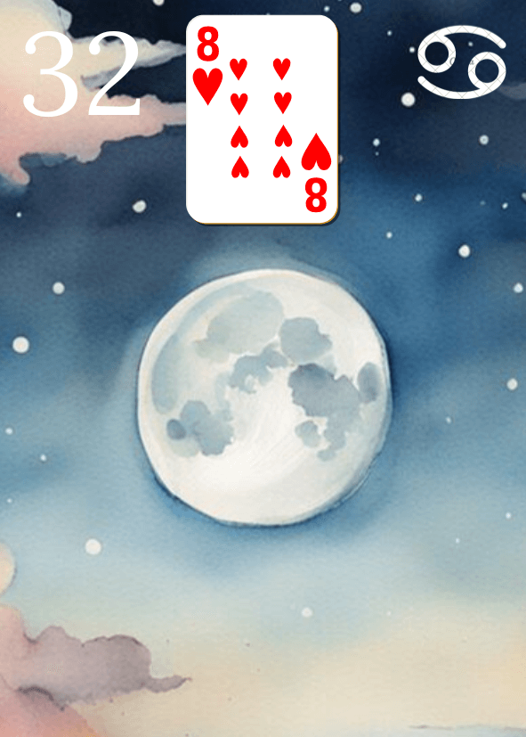 Carte Lenormand 32 La Lune
