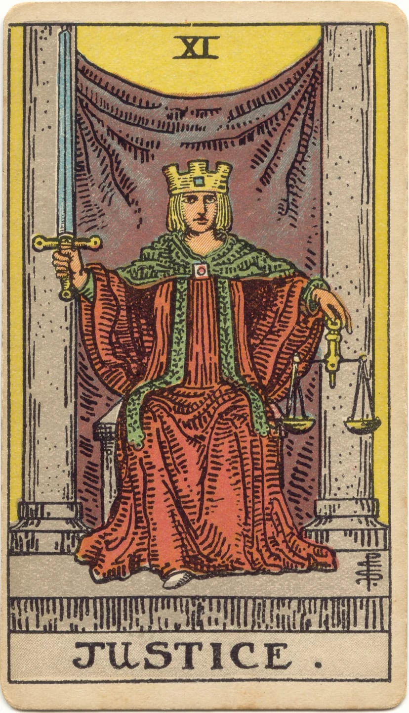 Justice, complete card.